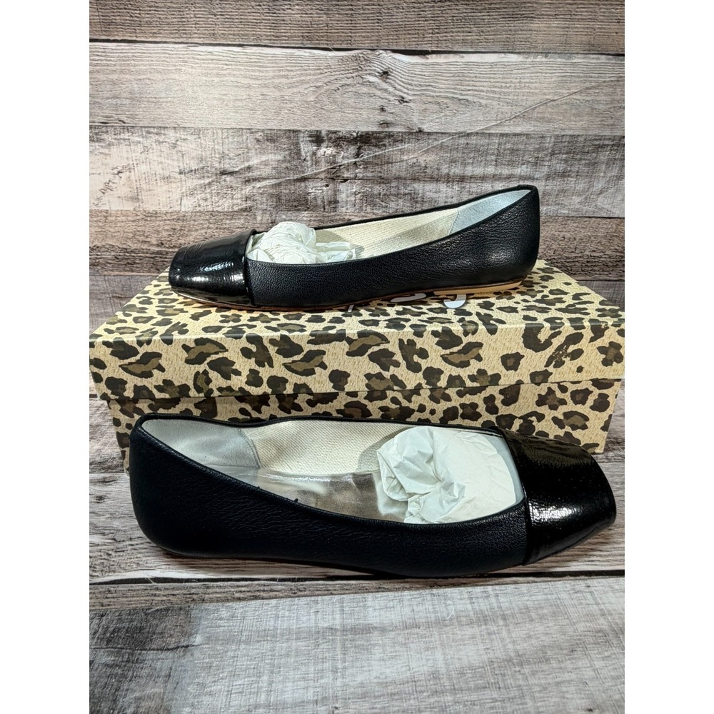 FS/NY Black Creaser Women Flat Shoes Black Leather‎ Size 5.5 - Picture 2 of 16